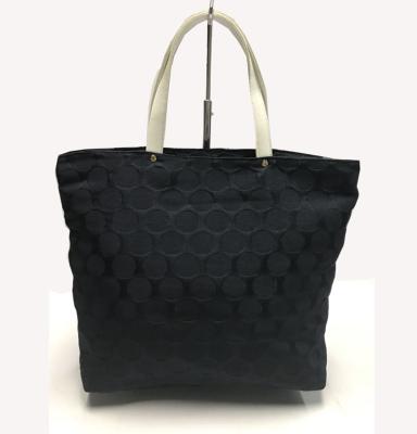 China Fashion Ladies Blue Trendy Knitted Handbag with Dots Pattern for sale