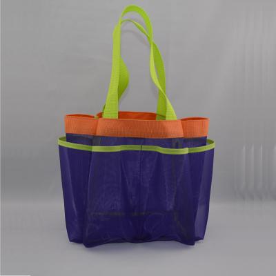 China Large Compartments Handled Nylon Mesh Shower Caddy Tote Bag for sale