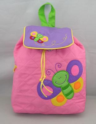 China NATIONAL Lovely little quilted pink cotton kids backpacks with flowers for sale