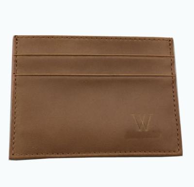 China Brown NATIONAL High Quality Genuine Leather Card Holders With Custom Logo for sale