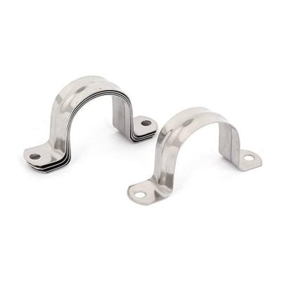 China Construction Area Custom Stainless Steel Metal Saddle Pipe Clamp Bracket U Shaped Tubing Clamps for sale