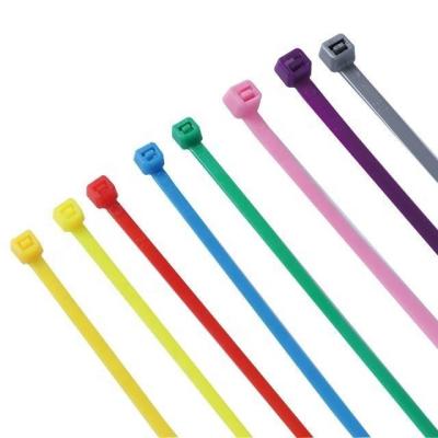 China Self Locking Tying Durable Using Various Size Black White Multi Color Zip Self Locking Nylon Cable Ties for sale