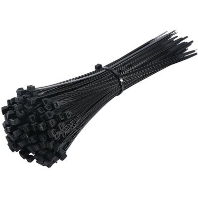 China Self Locking Tying Cable Straps Tie Down Black Self Locking Nylon Cable Ties Durable Plastic Wire Ties for sale