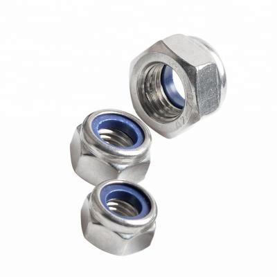 China Heavy Industry 304 Stainless Steel DIN 985 DIN 982 316 Insert Hex Lock Nut Nylon Lock Nut for sale