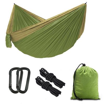 China Dark Green Fruit Hammock Traveler Nylon Splice Light Weight 270*140cm Camping Hammock for sale