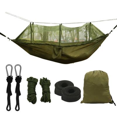 China Durable Hammock With Mosquito Net , Portable Lightweight Nylon Multifunctional Parachute Hammock With Net for sale