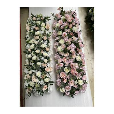 China Decorative Silk and Plastic Zenith Flowers Wedding Flower Stand Centerpieces for sale