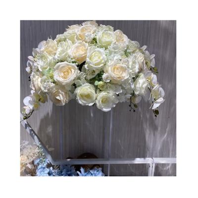 China Silk and Plastic 50cm Zenith Wedding Decoration Road Lead Artificial Flower Table Centerpiece Flower 2/3 Round Balls Arch Flower for sale