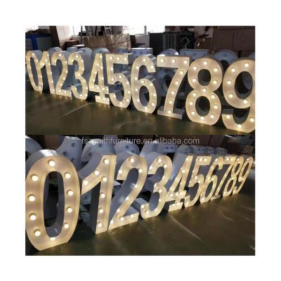 China Led Lights 3ft Birthday Party Decorations Giant Led Lights Letter Big Marquee 4ft Light Up Numbers for sale