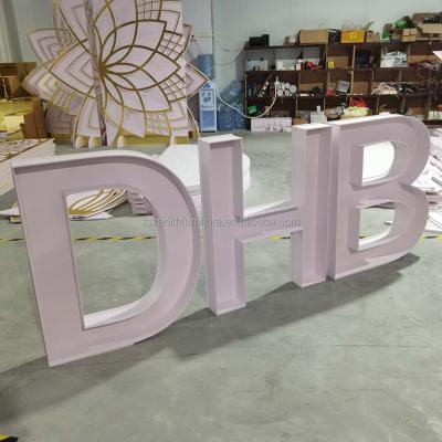 China Beauty Pink Giant Anniversary Wedding Anniversary Acrylic Numbers For Wedding Decoration for sale