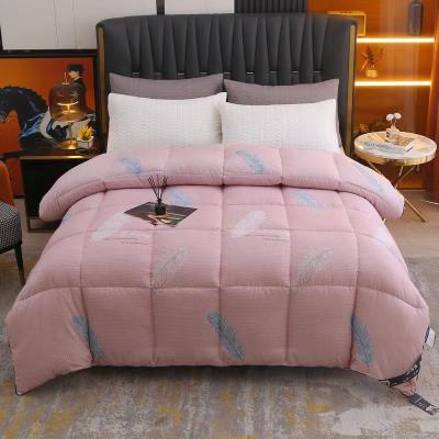 China Custom Made 100% Polyester Luxury Winter King Size Queen King Size Bedroom Heavy Duck Goose Feather Down Comforter Comforter Quilt for sale