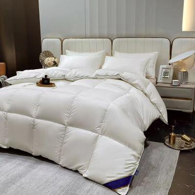 China 2022 Polyester 2022 King Queen Size Luxury Warm Custom Made Winter White Feather Down Down Comforter Comforter Quilt Inner for sale