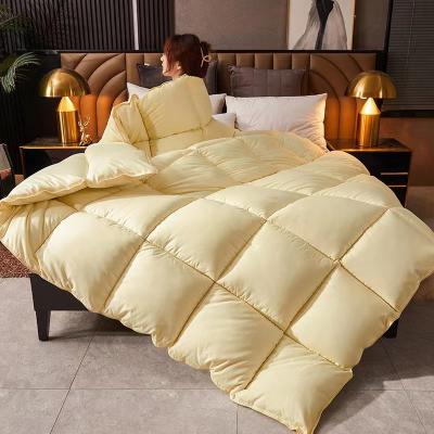 China ODM 2022 ODM Luxury Warm Custom Bedroom OEM Luxury Winter White 100% Winter Feather Down Polyester Cotton Comforter Comforter Quilt for sale