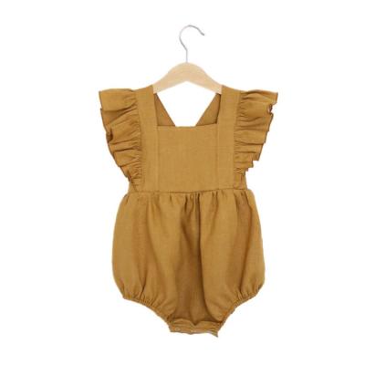 China Comfotable Baby Overalls Sleeveless Baby Suit Baby Rising Color Cotton Baby Rompers Cross Back Jumpsuit for sale