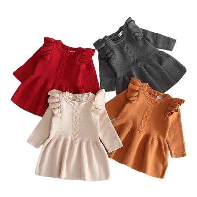 China 2020 Hot Washable Autumn And Winter New Knitted Dress Knitted Princess Sweater Dresses for sale