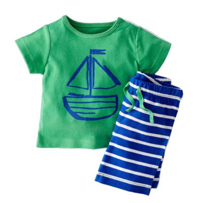 China Comfotable Summer Baby Boy Clothing Set Toddler Kids Sport Suit Set Summer Beach Suit Kids Boys 2Pcs Set for sale