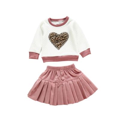 China Comfotable Children's Clothing Autumn And Winter Kids Sweater and 2-Piece Skirts Girls Clothing Sets for sale