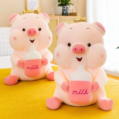 China Cute Soft Toys Baby Plush Dolls Relaxing Plush Pig With Crown for sale