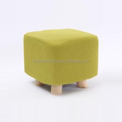 China Cheap Art Deco Hot Sale Price Foot Stool Mushroom Stool With Fabric Wood Stool For Living Room And Changing Shoes for sale