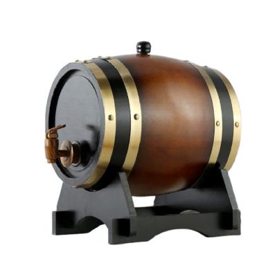 China Hot Sale Eco-friendly Small Oak Solid Wood Barrel Wooden Wine Barrel For Home Decoration for sale