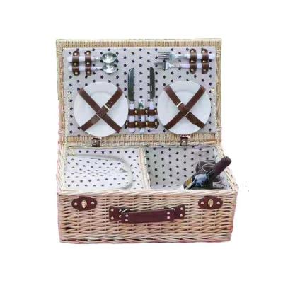 China Eco-friendly Handmade Wicker Basket Picnic Basket Picnic Wicker Basket Storage for sale