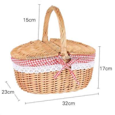 China Eco-friendly Customized Food Breadfruit Vegetables Open Plastic Handmade Wicker Woven Rattan Storage Baskets With Acrylic Lid for sale