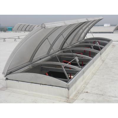 China Magnetic Screen Factory Direct Sale Curved Natural Lighting Ventilation Skylight Shutters for sale