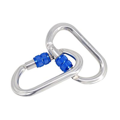 China GuDe custom hot sale fall protection harness hook china use outdoor aluminum metal safety belts harness carabiner hook with lock for sale