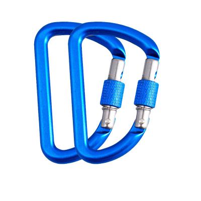 China Outdoor Hot Selling 6KN Aluminum Alloy Custom GuDe Porcelain Hammock Pet Use Fall Protection Harness Snap Hook Lock Carabiner for sale