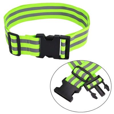 China Custom Made Adjustable High Brightness GD Belt Safety Clothing Wrist Band Reflective Belt for sale