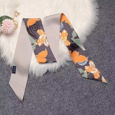 China Wholesale Soft Elegant Luxury Twill Silk Scarf Printing Neck Scarf for sale