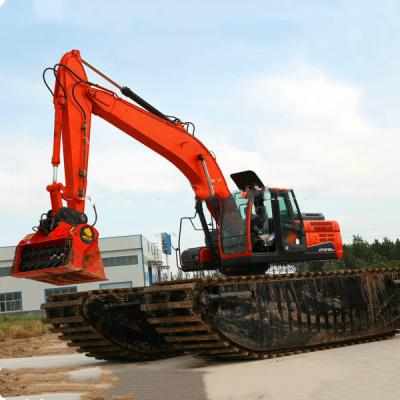 China Construction worksÂ   LC-SW30 Floating Pontoon Swamp Buggy 30 Ton Top Structure Amphibious Excavator for sale