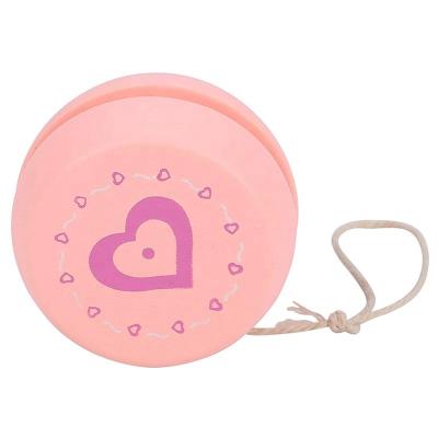 China Wooden Mini New Yoyo Ball Toy Products Kids Yo-Yo Toy With Cute Cartoon Pattern for sale