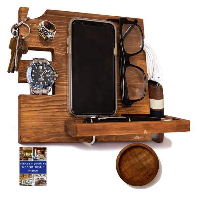 China PORTABLE Wooden Phone Holder Docking Station New Product Perfect Gift For Men for sale