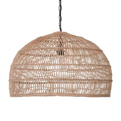 China Promotion Items Antique Custom Willow Woven Shade Modern Ceiling Hanging Lamp for sale