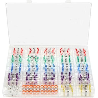 China 250PCS Connecting Cable Solder Joint Wire Connectors, Self-Soldering Heat Shrink Butt Connector Solder Sleeving Butt Splice Waterproof Electrical Wire for sale