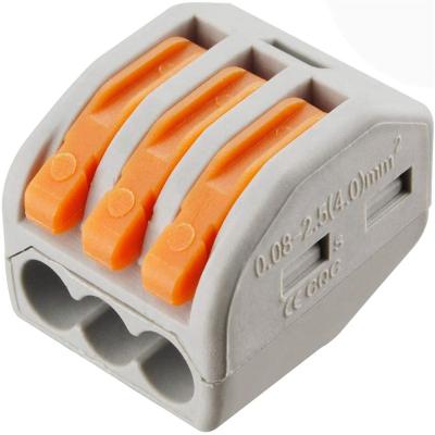 China Automotive Compact Connectors Wire 3 Port Quick Connect Terminal Compact Splicing Connectors Wire Connectors For A.W.G. 28-12 line circuit for sale