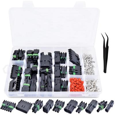 China Waterproof 301Pcs Car Ignition Automotive Connector 1/2/3/4/6/Male&Female Pin Car Electrical Wire Connector Spark Plug Terminals Plug Kit for sale