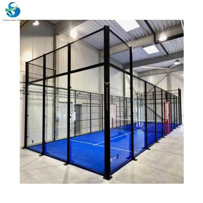 China Easy To Install Popular Padel Tennis Sports Panoramic Outdoor Padel Tennis Court Price for sale