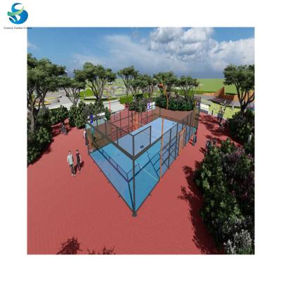 China Easy To Install Panoramic Instant High Quality Artificial Grass Padel Court On Sale for sale