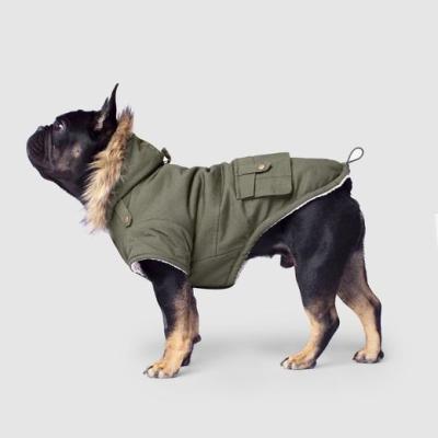 China Sustainable Fashion Multicolor Warm Dog Hooded Custom Winter Clothes Dog Coats for sale