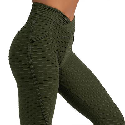 China Wholesale Bum Contour Slimming Fitness Women Yoga Spandex Polyester Antibacterial Sports Pants High Waist Workout Sports Gym Gaiters Set for sale