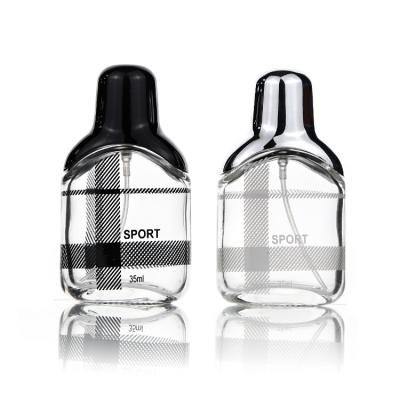 China Hot Sale 35ml Empty Luxury Personal Care Clear Glass Perfume Bottle for sale