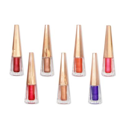 China Seven Color Metal Lip Gloss Lip Gloss Waterproof Non-stick Cup Pearl Liquid Lip Gloss Glitter for sale