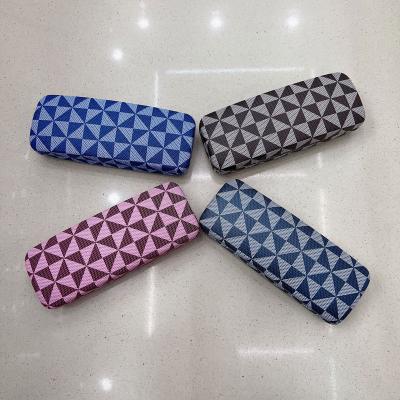 China New PU Square Around Box Fan Print Pattern Glasses Case Printing Optical Frame Packaging Model for sale