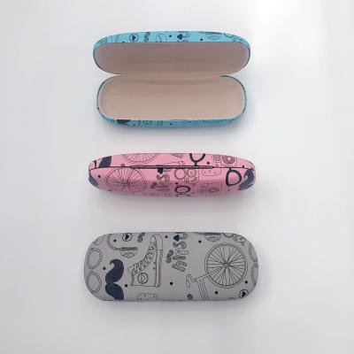 China Fashion Styles Printing Fashion Styles PU+Metal Bike Shoe Camera Case Na Glasses Case Tania Glasses Optical Box Para gafas okulary estuche for sale