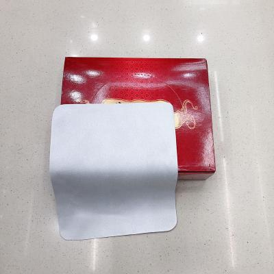 China Factory Customized Gray Colors Korean Words Glass Cloth Glass Remover Packaging LOGO High Quality Microfiber Glasses 14.5*17.5cm for sale