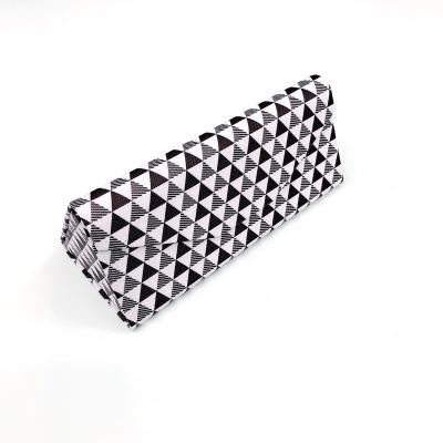 China Pu+metal+paper Triangular Irregular Figure Glasses Case Magnetic Custom Lightweight Portable PU Sunglasses Box for sale