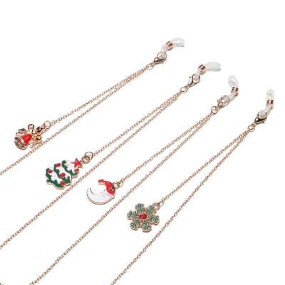 China Factory Sales Fashion Glass Metal Glass Pendant Chain Christmas CLASSIC Non-slip Popular Gold Bow for sale