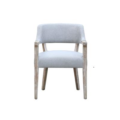 China Wood Legs NS Performance Fabric Dining Chair with Solid Wood Base and Legs with Arms for Dining Area Restaurant Office Home Dining Room for sale